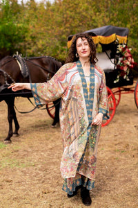 Kimono | Love Revolution Opera Duster Kimono Robe w/ horse & florals