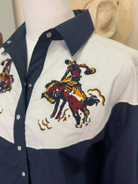 Ladies | Pearl Snap | Embroidered | Bronc Rider