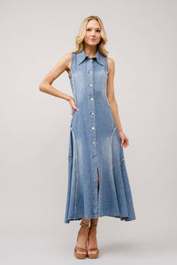 Denim Maxi Dress | Raw Edge