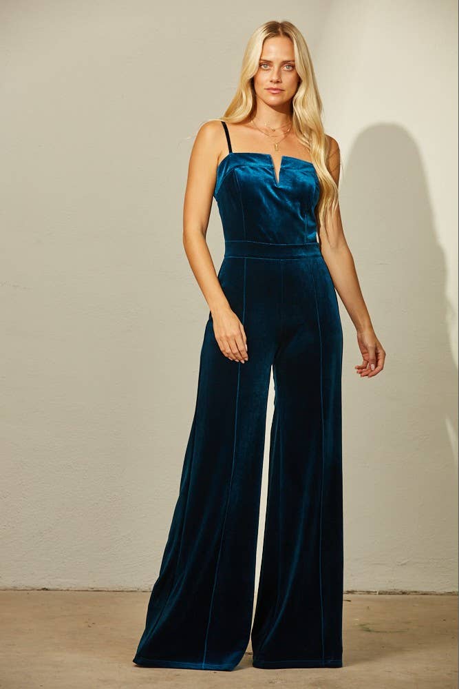 V-Trim | Velvet | Jumpsuit