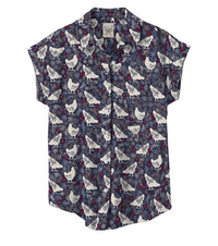 Blouse| The Star-Spangled Hen| Camp Shirt