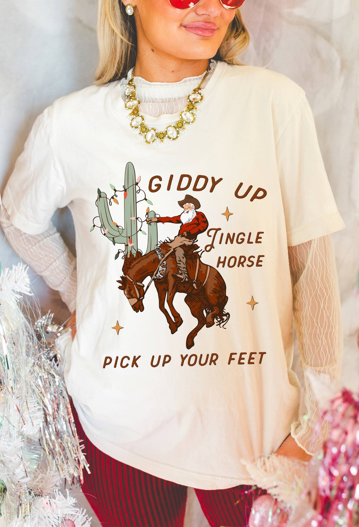 Ladies | Giddy up Jingle Horse | Tee