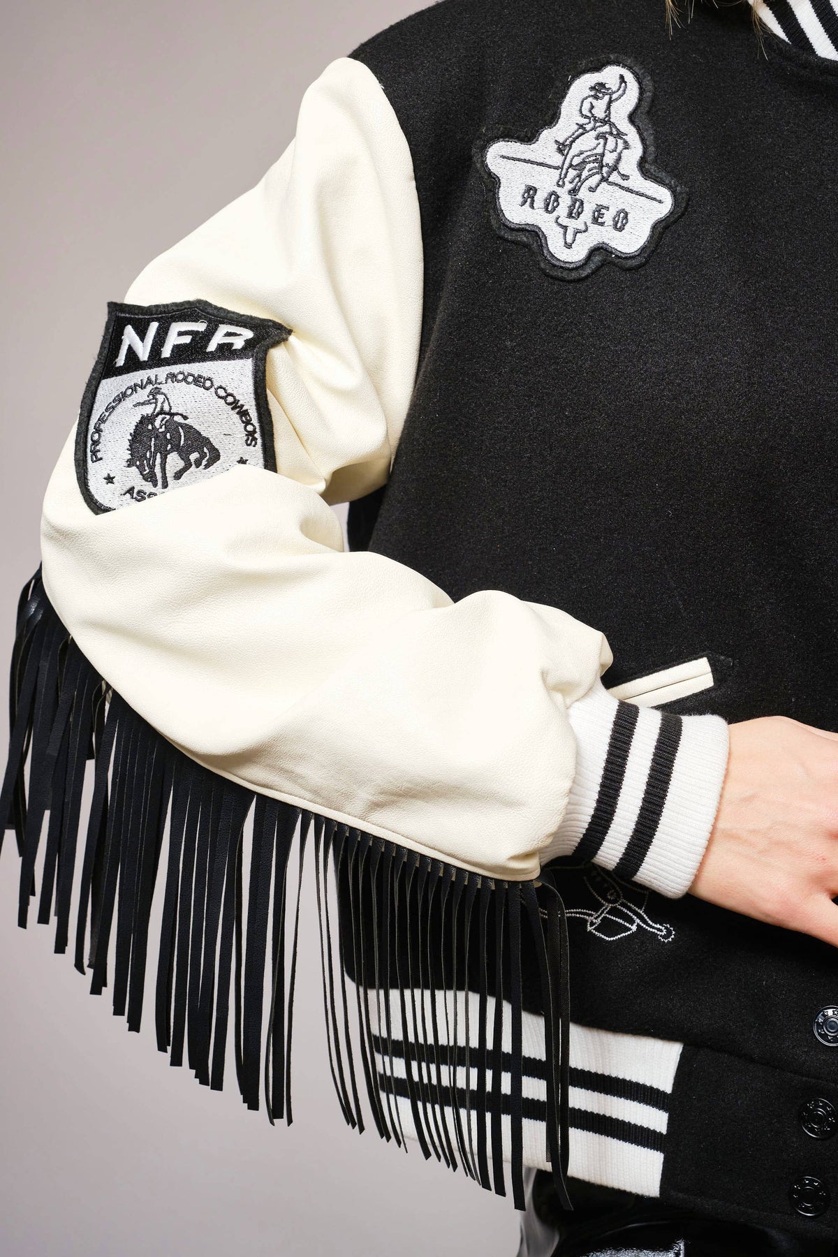 Ladies | Fringe | Rodeo | Patch | Varsity Jacket