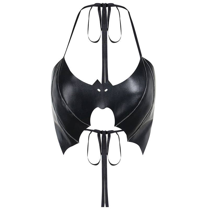 Bralette |Gothic Bat |Tie Back