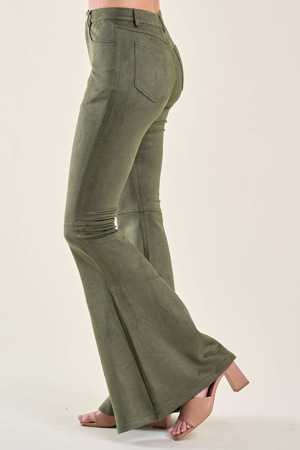 Pants| OLIVE FESTIVAL SUEDE BOOT CUT PANTS