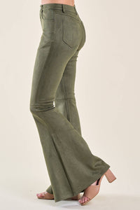 Pants| OLIVE FESTIVAL SUEDE BOOT CUT PANTS