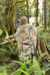 kimono |Market of Stars|Earth & Sky Bohemian Goddess Starduster Kimono w/Trees