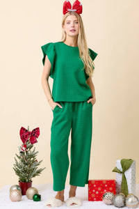 Culotte Knit Pants| Green