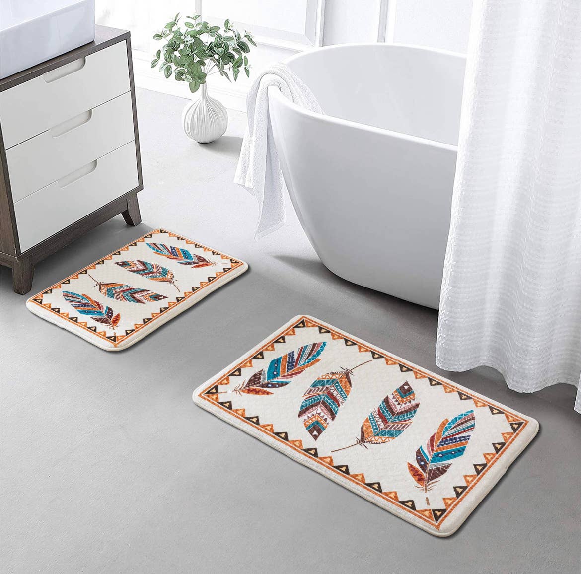 Western Linens | Feathers Western 2pc Mat