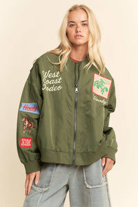 Jacket| WEST COAST RODEO |EMBROIDERED BOMBER |JACKET