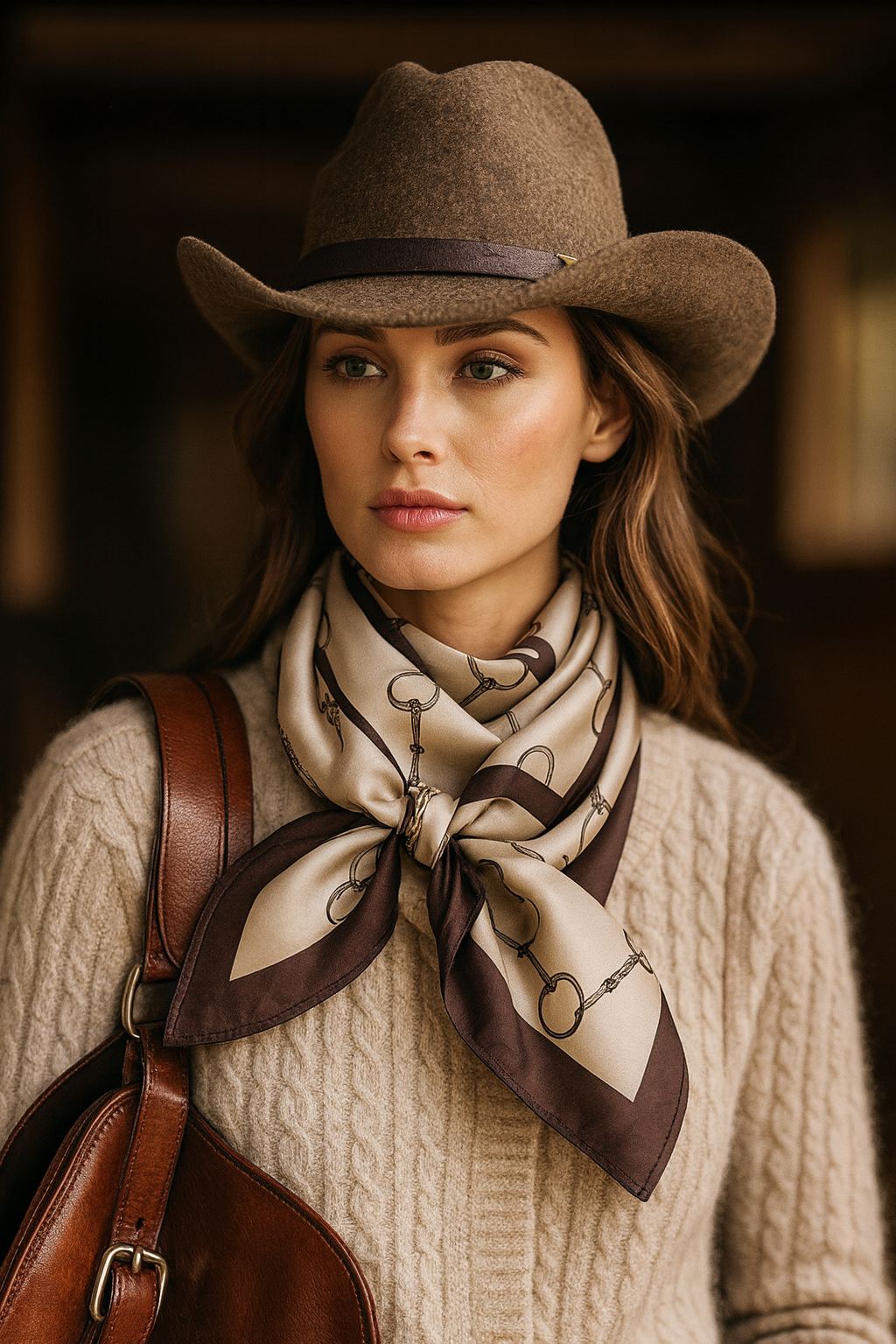 Scarf- Equestrian| Snaffle Bit Scarf |100% Silk