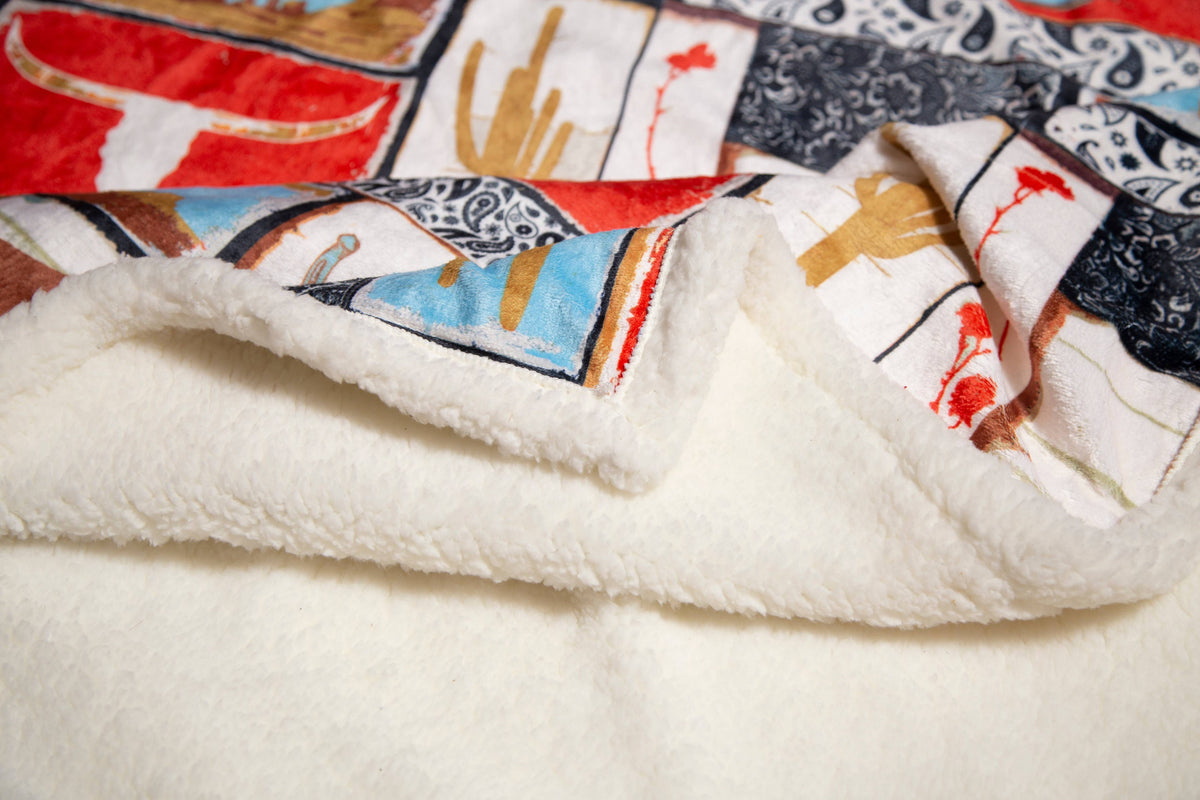 Wrangler® | Vintage | Western |  Plush |Sherpa Throw